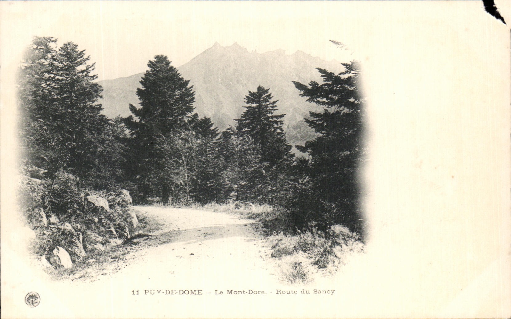 Tarjeta postal antigua Puy De Dome La Mont dore Route du Sancy