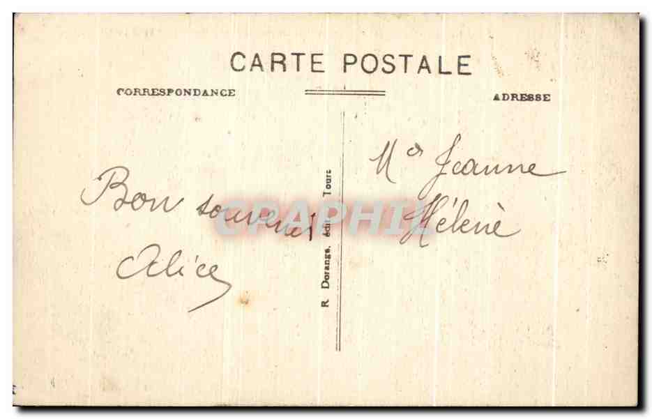 CPA Saumur La Vue Generale et la Loire — Rückseite