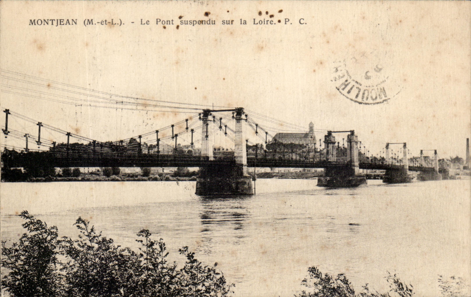 CPA Montjean Le Pont Suspendu Sur la Loire
