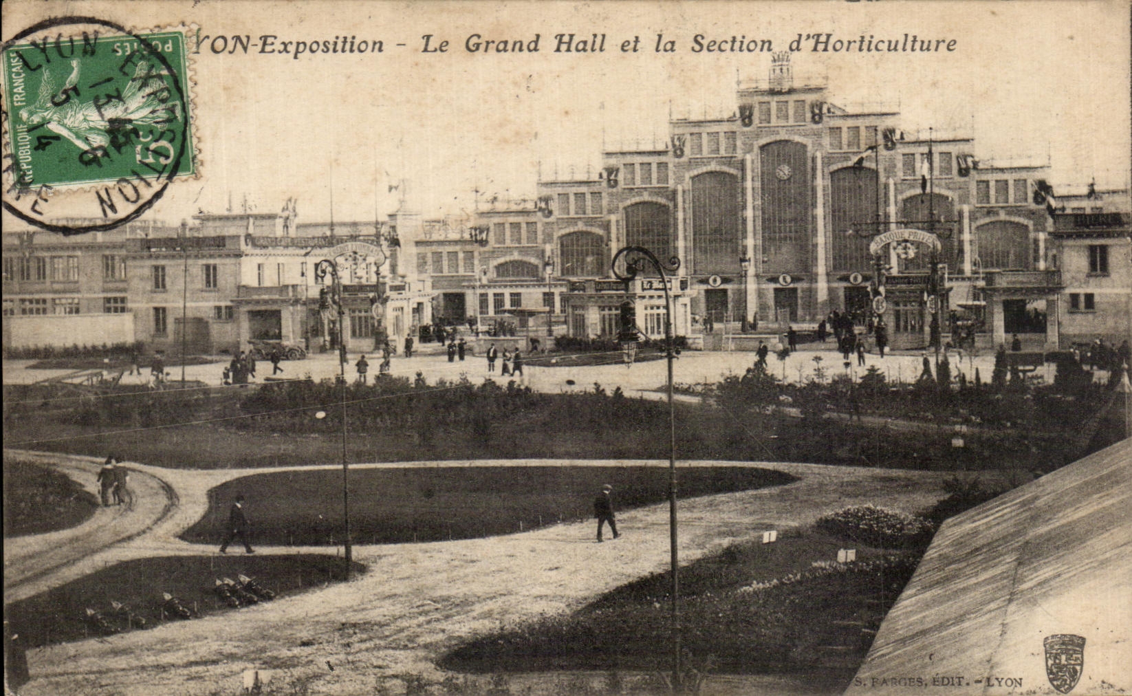 CPA Lyon Exposition Le Grand Hail et la Section d'Horliculture