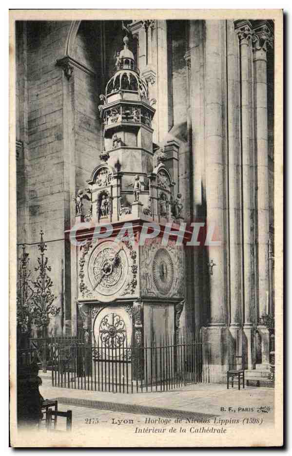 Lyon — Horloge de Nicolas Lippius (1398) — B. F., Paris