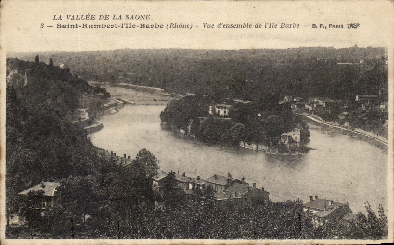 CPA La Vallee De La Saone Saint Rambert I'Ile Barbe Vue d'ensemble de I'lle Barbe 