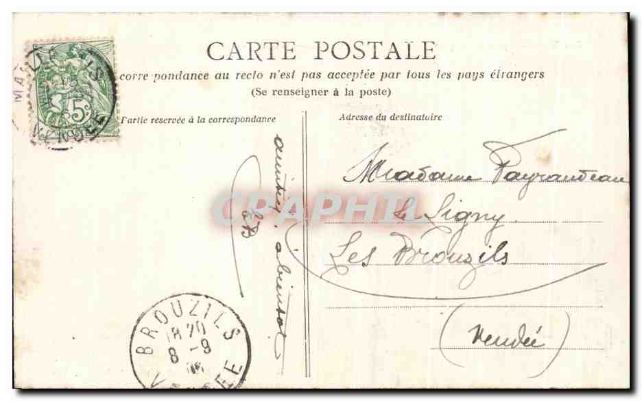 CPA La Vendee Pittoresque Maillezais Le Chateau Bourloton et l'Entree de l'Abbaye  — Back