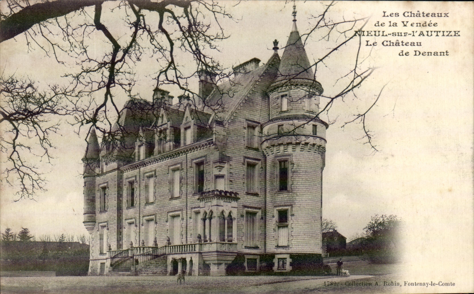 CPA La Chateaux de la Vendee Nieul sur l'Autize Le Chateau de Denant