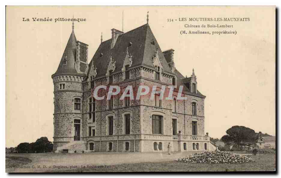 CPA La Vendee Pittoresque Les Moutiers Les Mauxfaits Chateau de Bois Lambert 