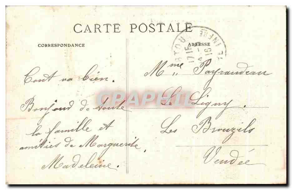 CPA Chateau de La Loire Inferieure Vertou Chateau de la Chatelliere  — Rückseite
