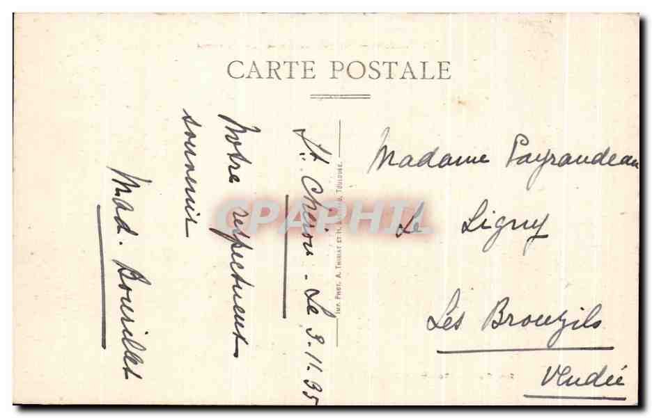 CPA St Cheron Vue Generale Prise des Carrieres — Back
