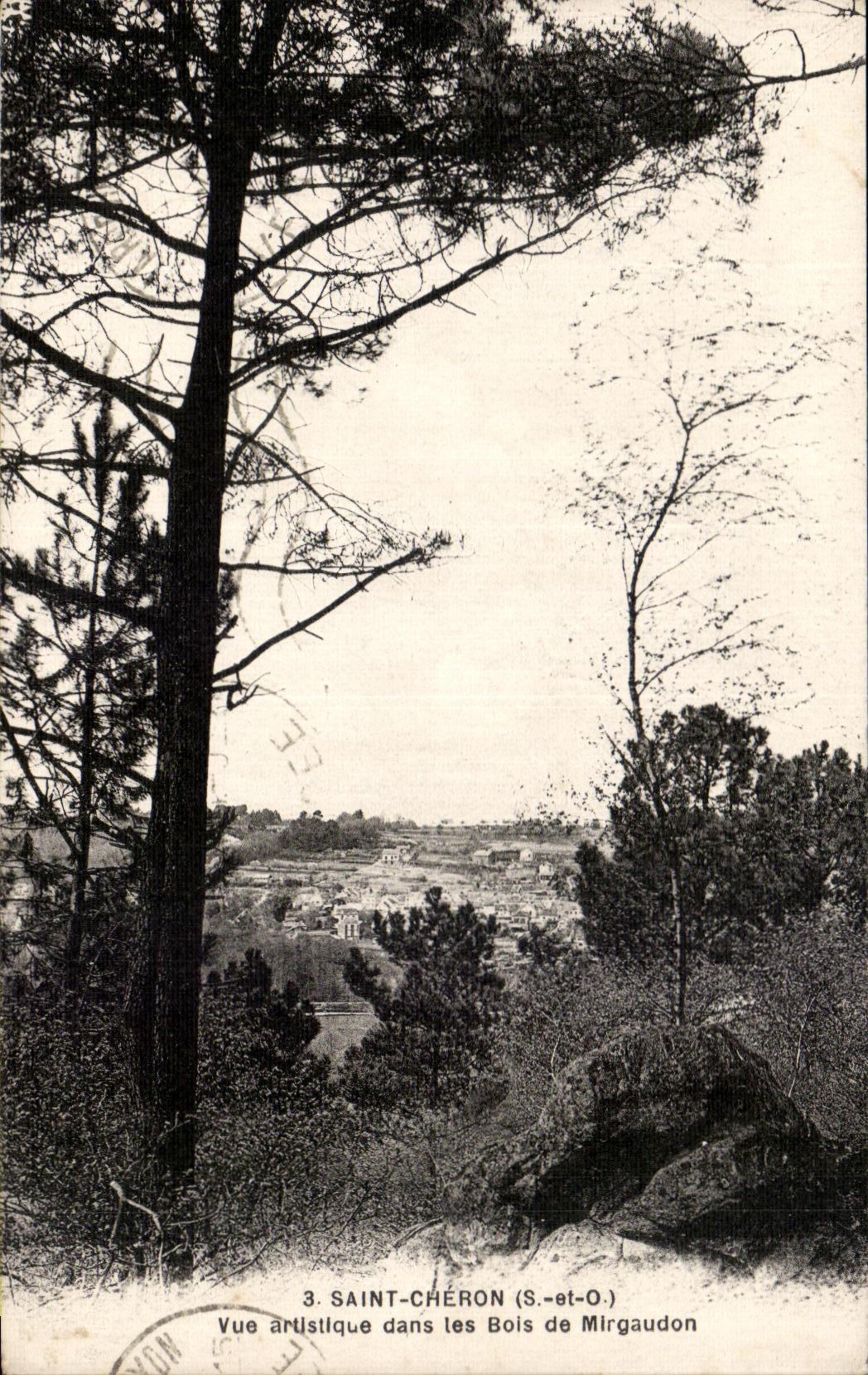 CPA Saint Cheron Vue artisique Dans Les Bois de Mirgaudon 
