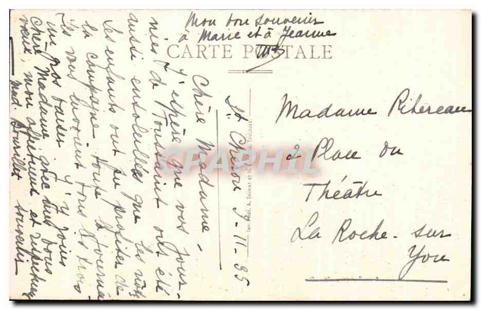 CPA St Cheron Vue Generale Prise des Carrieres — Back