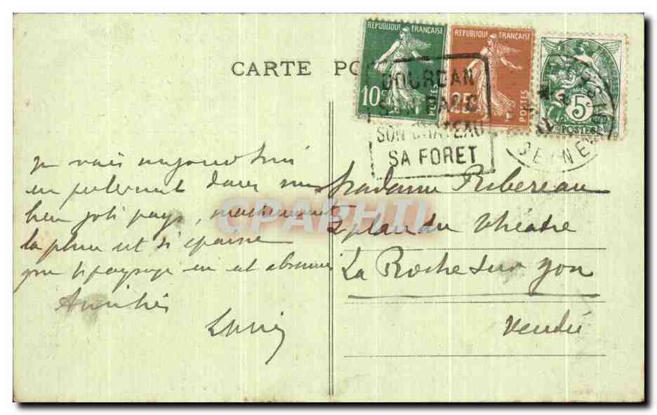 CPA Dourdan Le Chateau Fort Entree principale  — Rückseite