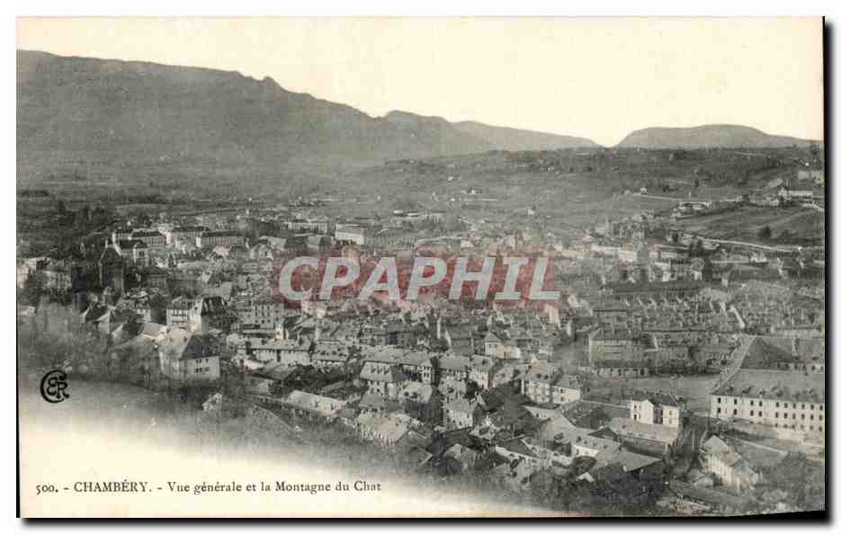 CPA Chambery Vue Generale et la Montagne du Chat 