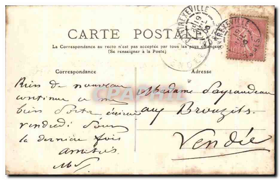 CPA Vosges Martigny les Bains Hotel International — Rückseite