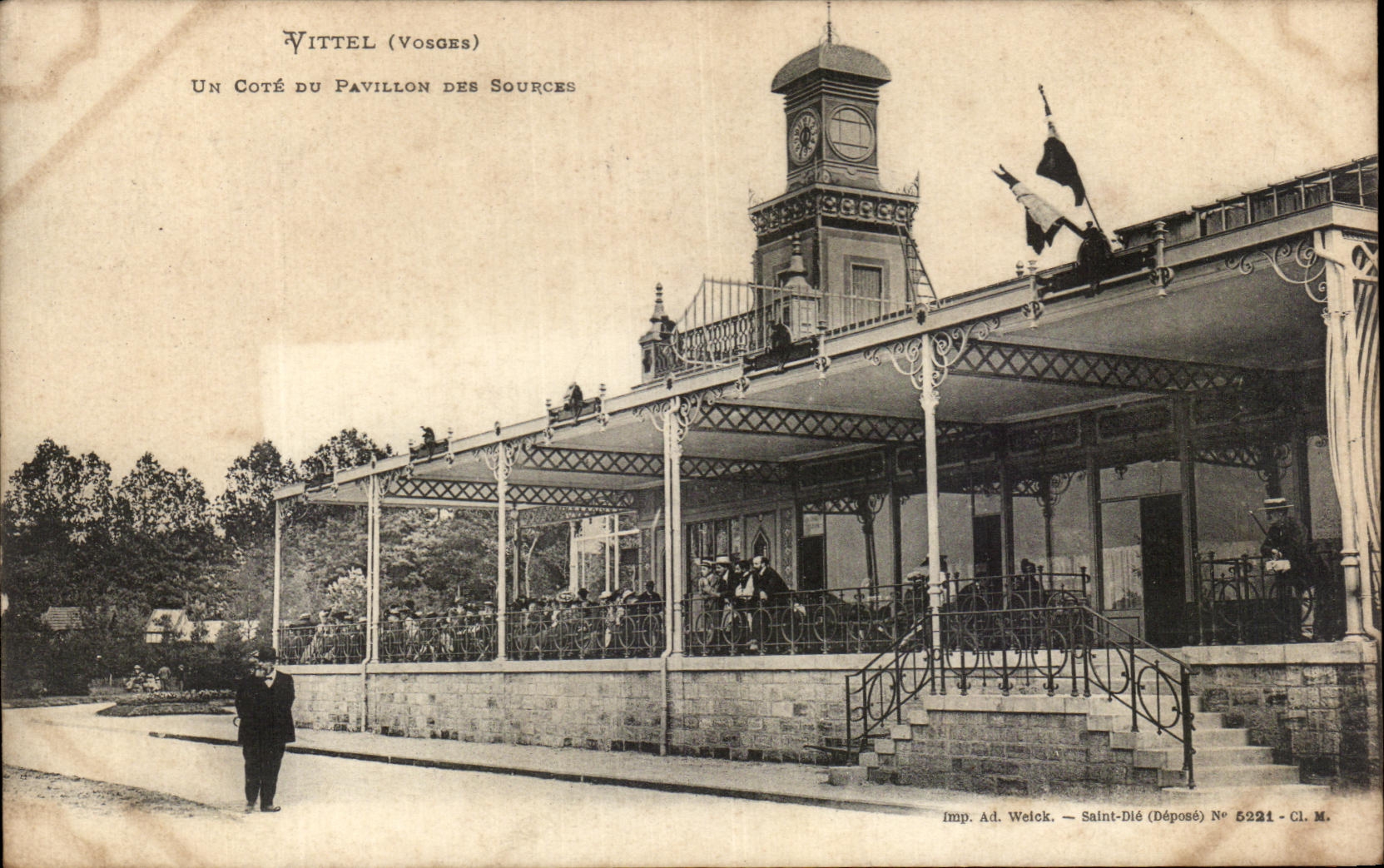 CPA Vittel Un Cote du Pavillon des Sources