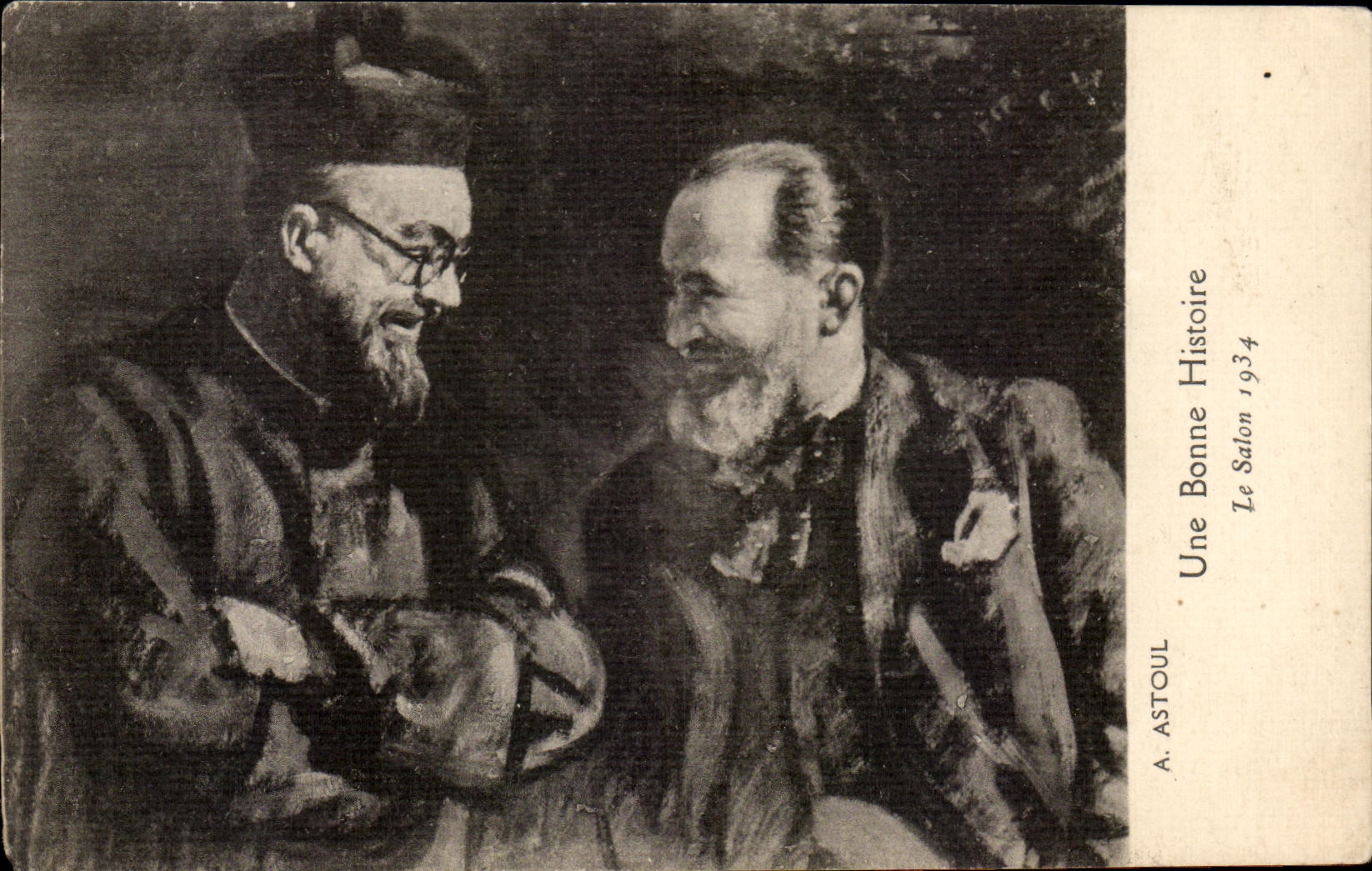 CPA A Astoul Une Bonne Histoire Le Salon 1934