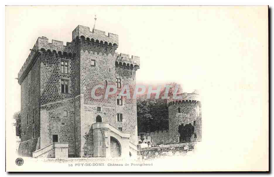 CPA Puy De Dome Chateau de Pontgibaud