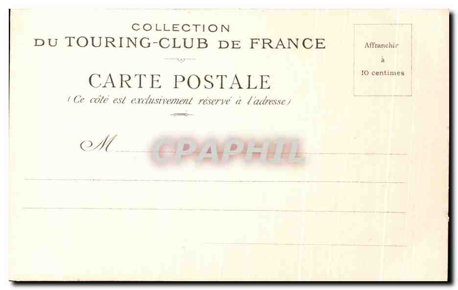 CPA Puy De Dome Clermont Cathedrale Collection du Touring Club de France  — Rückseite