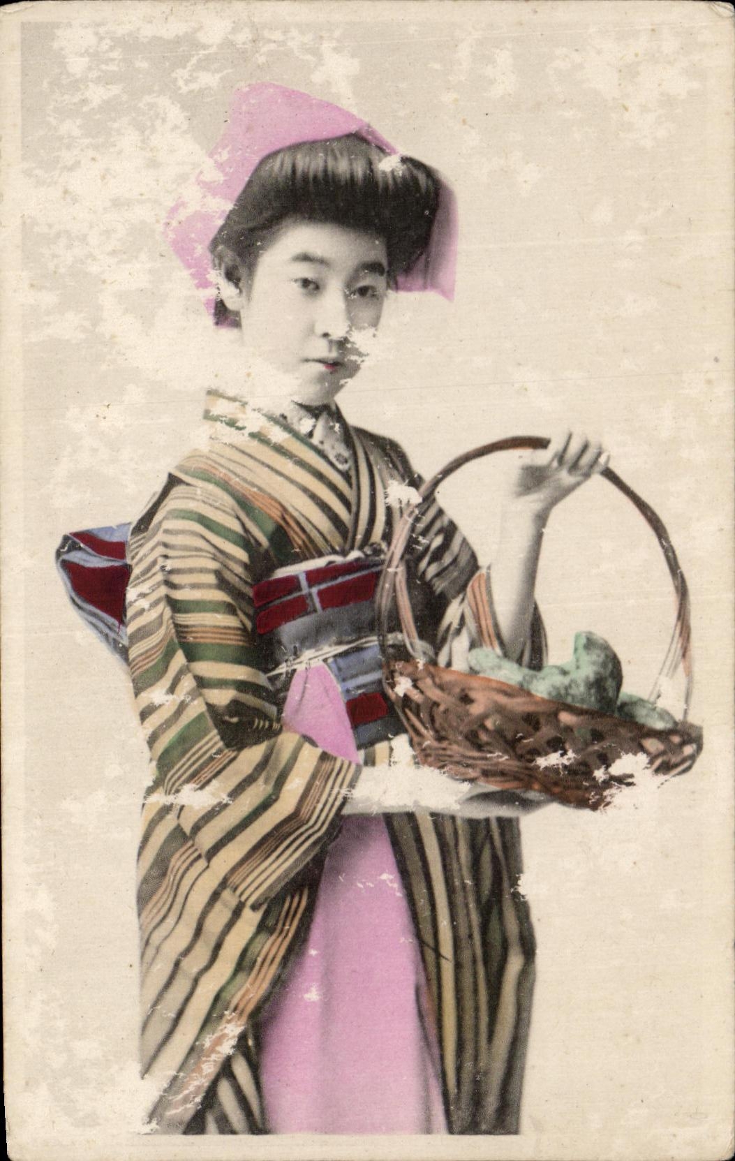 Antike Ansichtskarte Fantasie Frau Japan