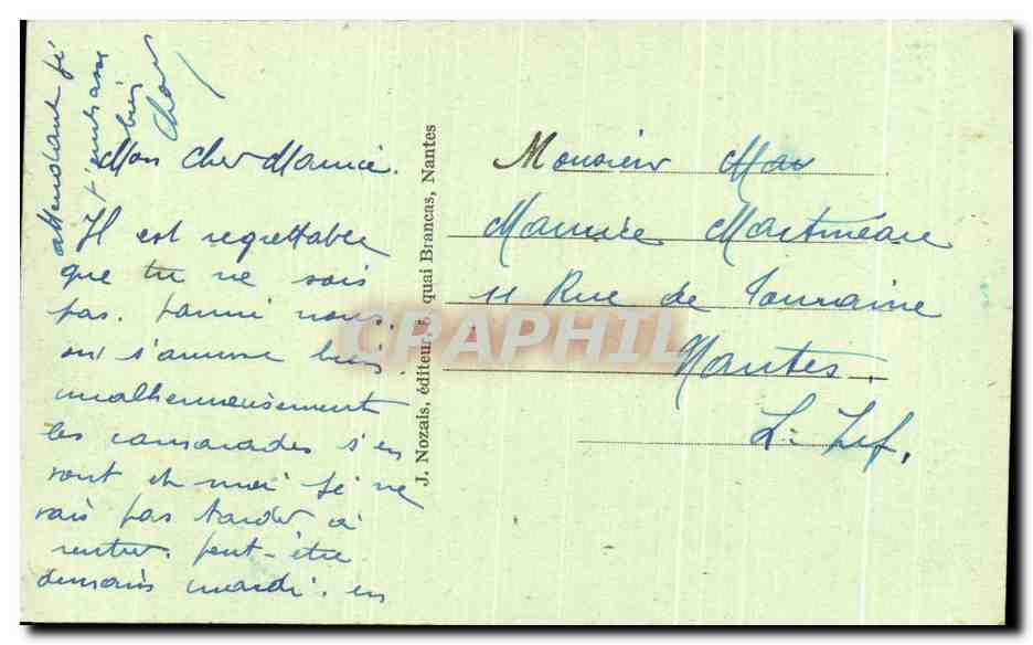 CPA De Croix de Vie a Sion — Verso