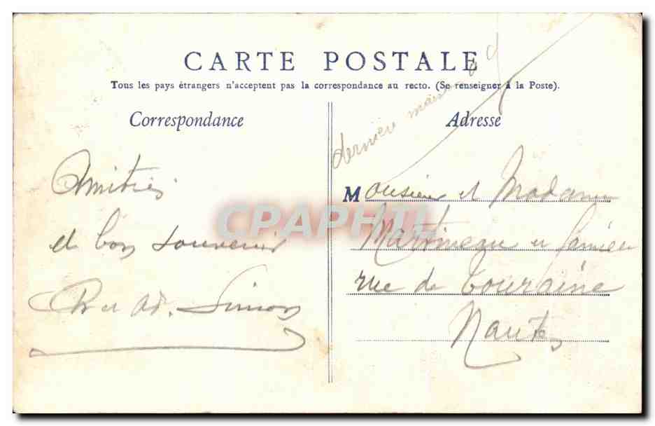 CPA Noirmoutier Allees des Solitaires — Rückseite