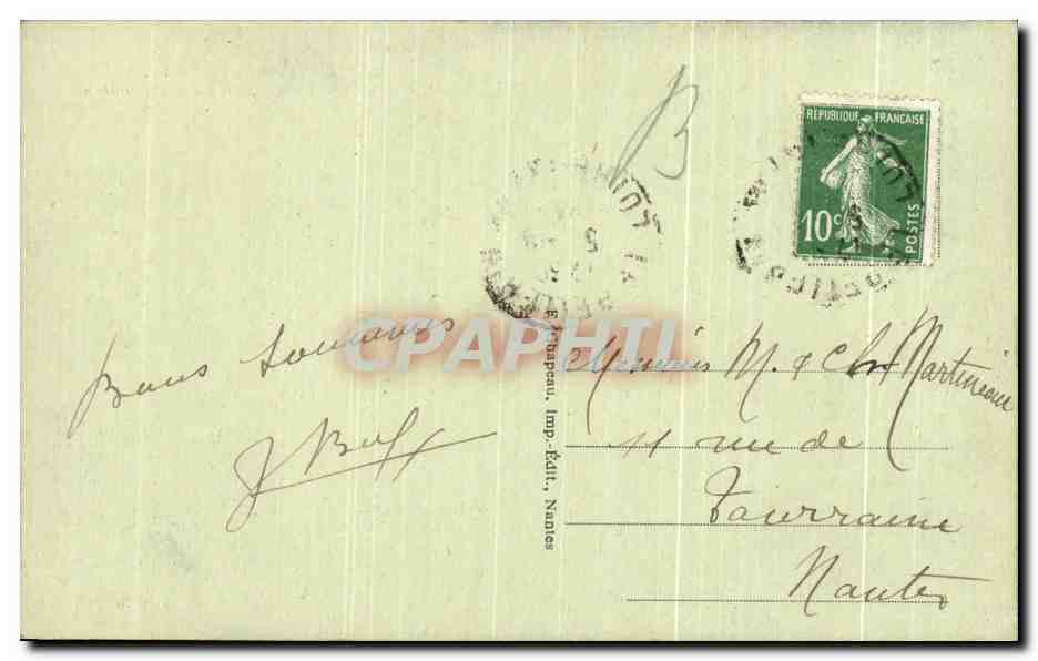 CPA Le Pellerin Bords de Loire Chemin de la Martiniere — Rückseite