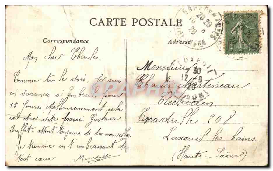 CPA Embreil l'etang du chateau de la Jousseliniere — Rückseite