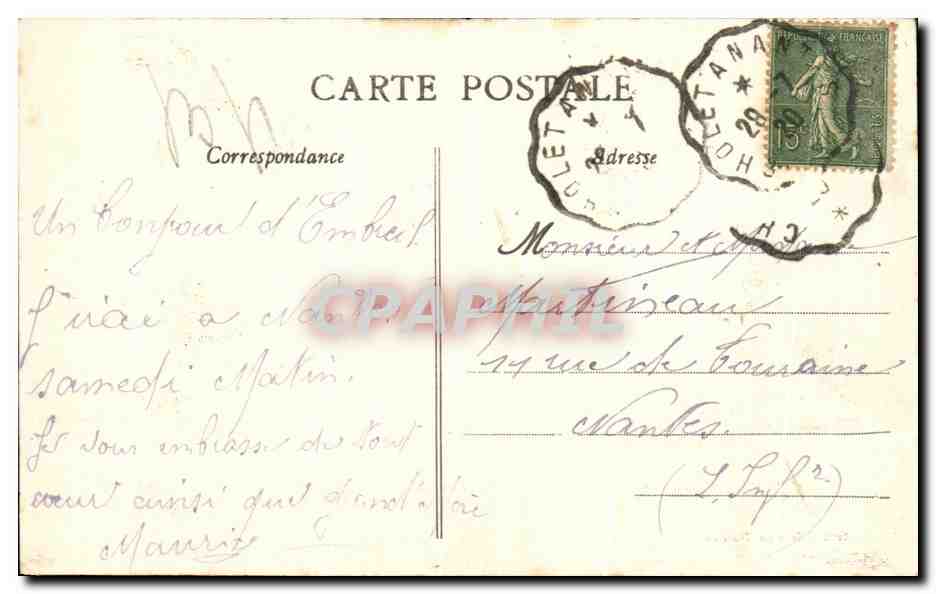 CPA Embreil Le pont de bois apres l'inondation de l'hiver 1911 et le canal — Rückseite