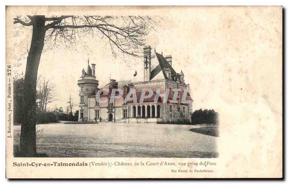 CPA St Cry En Talmondais Le Chateau de la Court d'Aron vue prise du parc