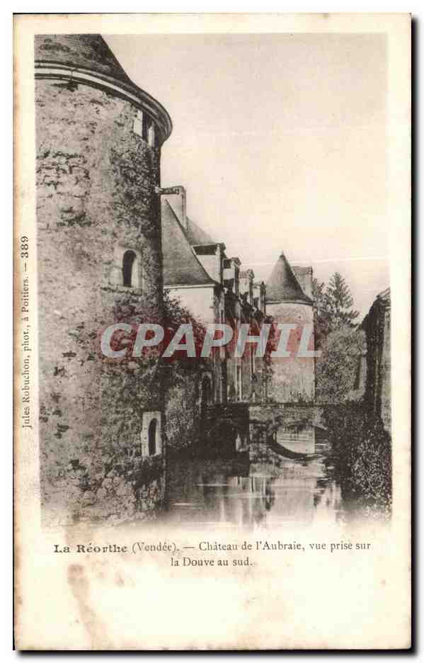 CPA La Reorthe Chateau I'Aubraie vue prise sur La Douve au Sud