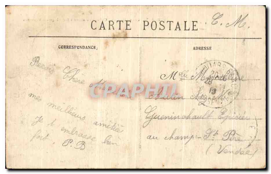 CPA Thouars Chateau de Rigny a Saint Leger de Montbrun — Rückseite