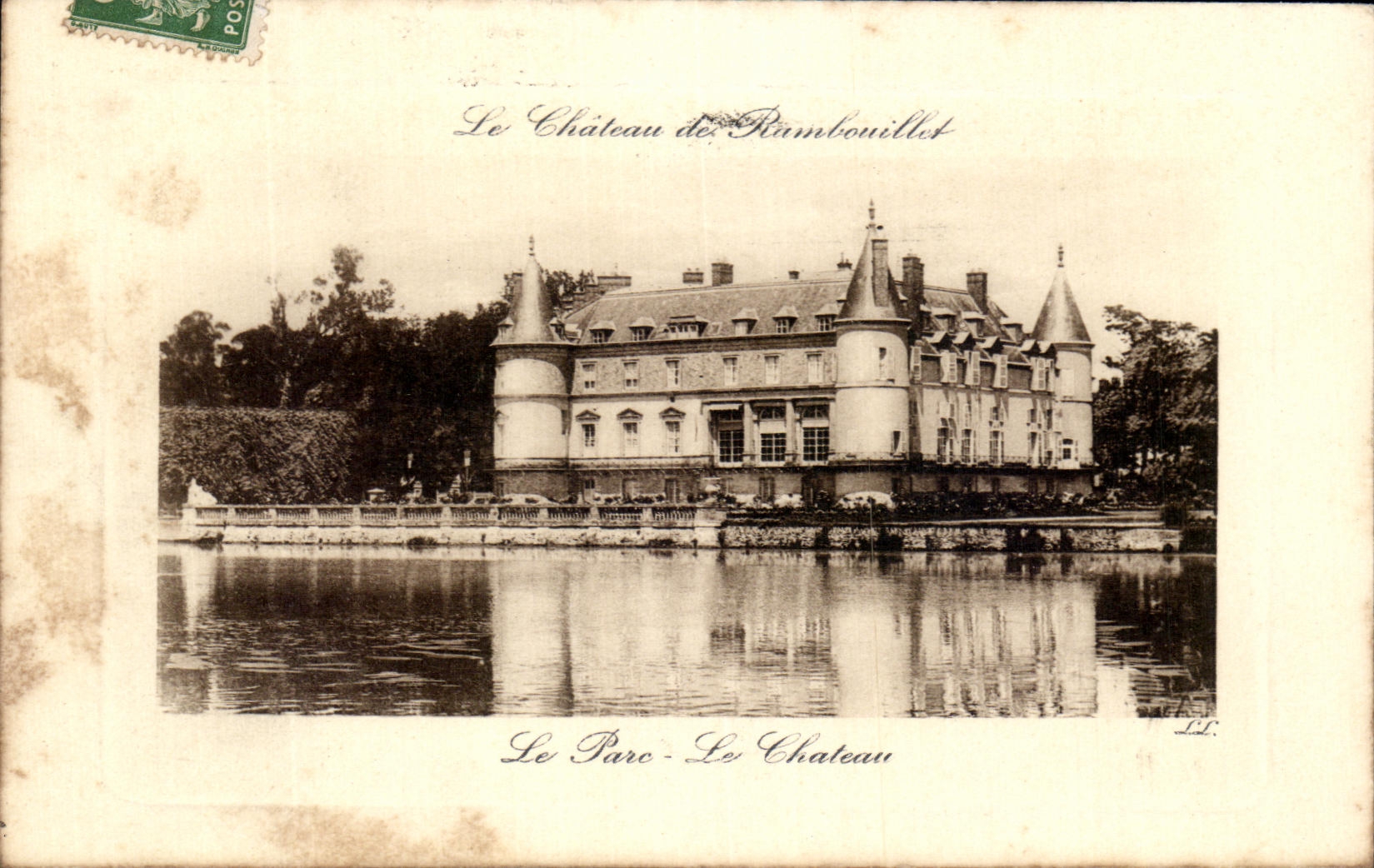 El Castillo de Rambouillet — Vista del parque y del castillo — L.L. editor