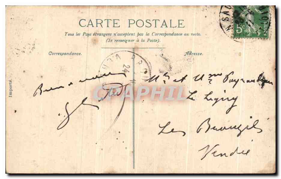 CPA Chateau de Blois Aille de Francosi 1er et aile de louis XII — Verso