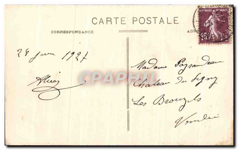 CPA Sommieres Propriete de Gate Bourse  — Back