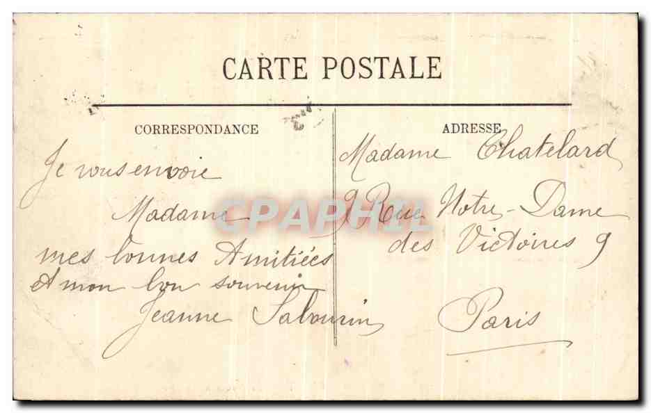 CPA Vichy Le Nouveau Theatre  — Verso