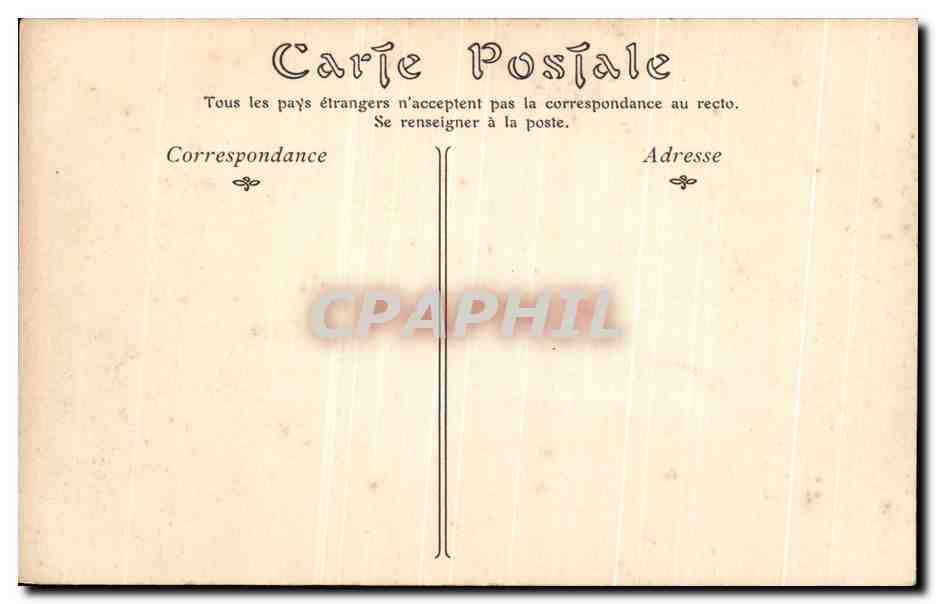 CPA Vichy Le Parc et le Casino  — Verso