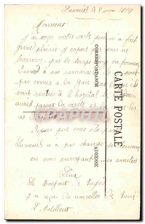 CPA Luxeuil Galerie Du Cloitre  — Verso