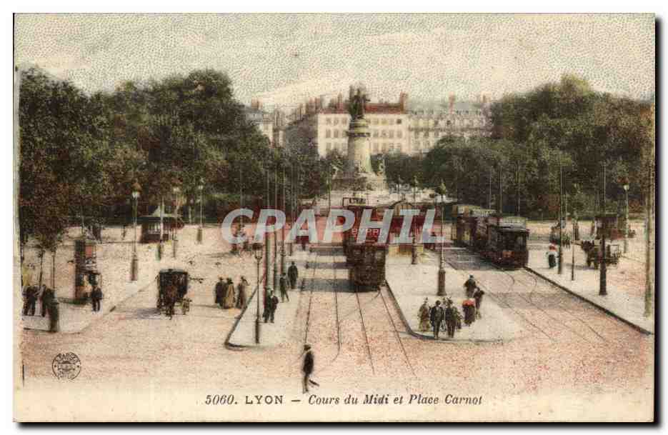 LYON — Cours du Midi et Place Carnot — éditeur anonyme, n° 5060