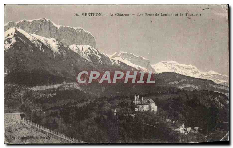 Menthon — Le Château — Les Dents de Lenfont et la Tournette