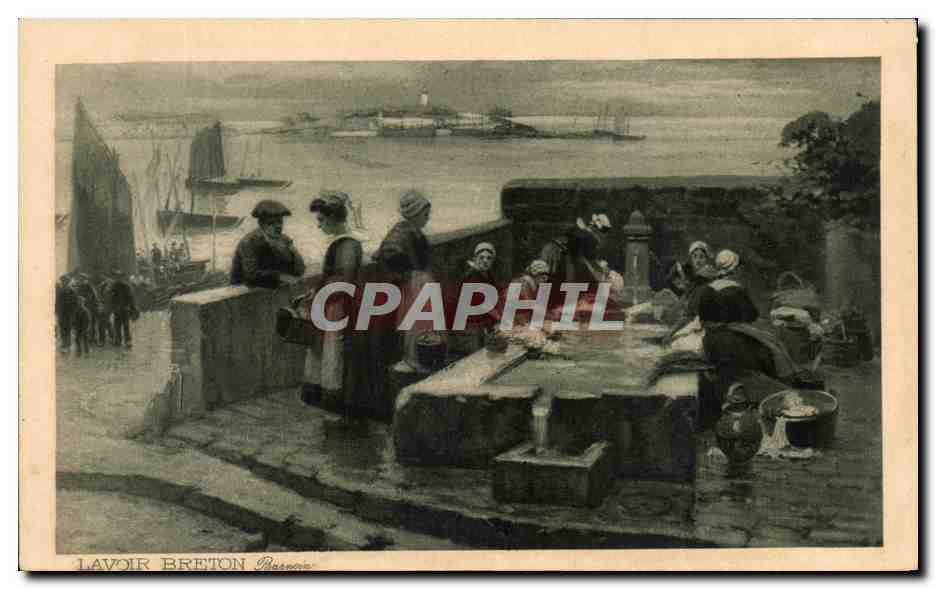 CPA Lavoir Breton Barnoin 