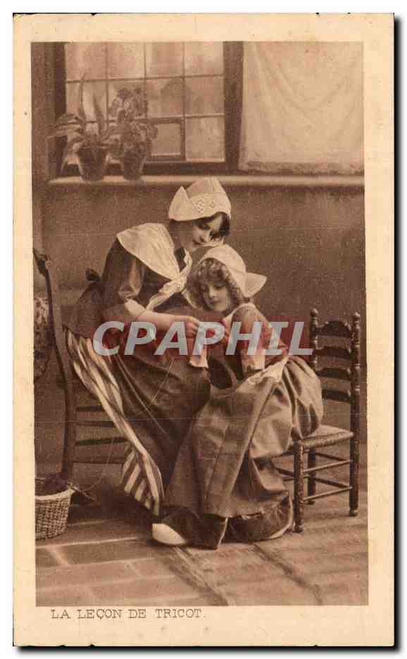 CPA La Lecon de Tricot
