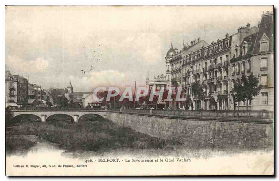 CPA Belfort La Savoureuse et le Quai Vauban
