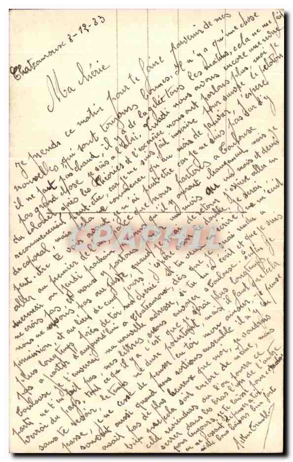 CPA Fantaisie Femme Solitude Revee Chien  — Verso