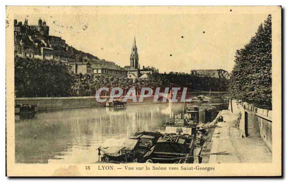 LYON — Vue sur la Saône vers Saint-Georges — CPAPHIL n°18