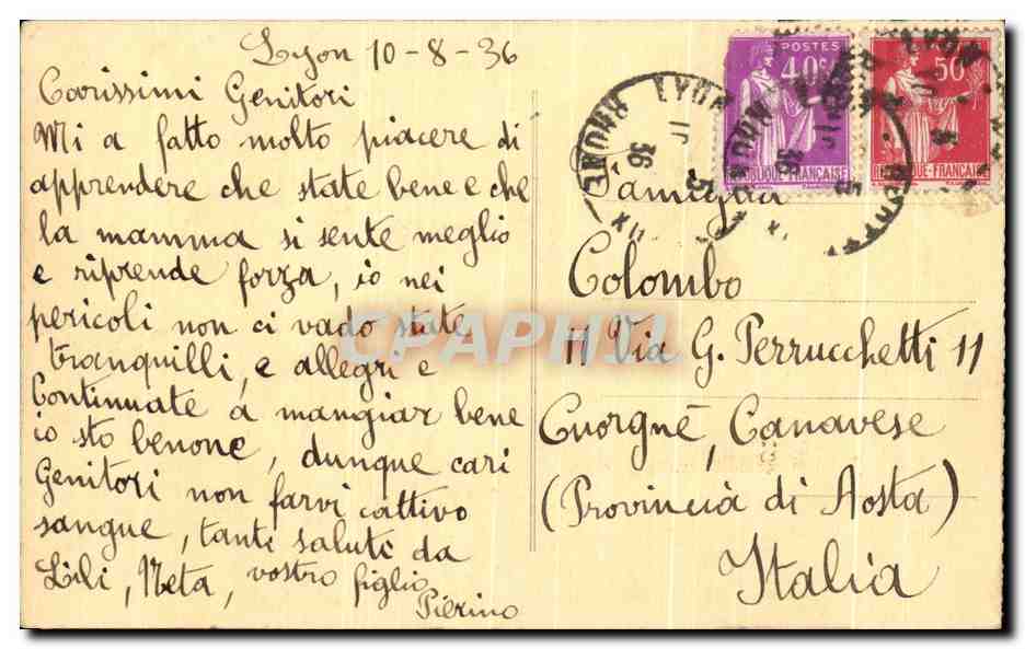LYON — Vue sur la Saône vers Saint-Georges — CPAPHIL n°18 — Reverso