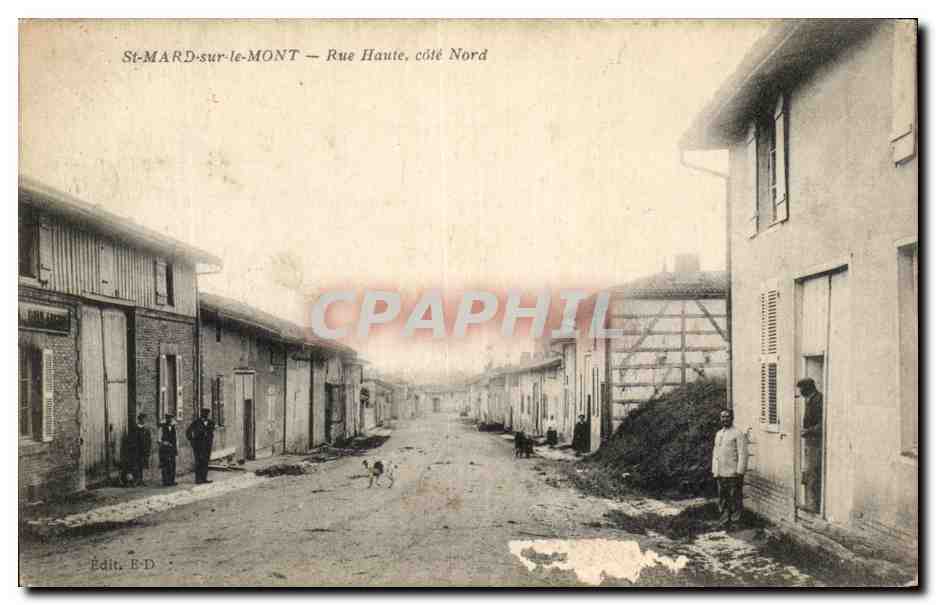 CPA St Mard sur Le Mont Rue Haute Cote Nord