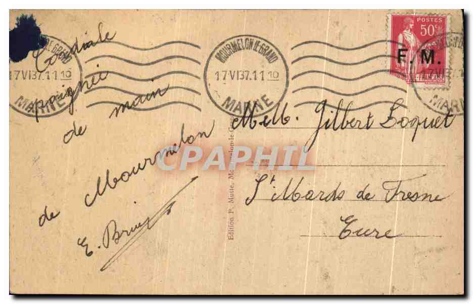 CPA Camp de Mourmelon Un Repos bien Gagne Barbier Coiffeur Militaria — Verso