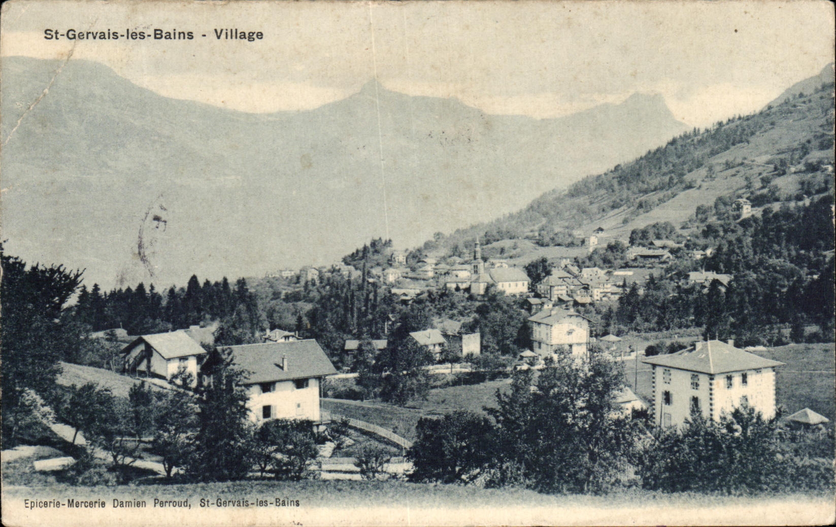 Antieke ansichtkaart Dorp St Gervais les Bains