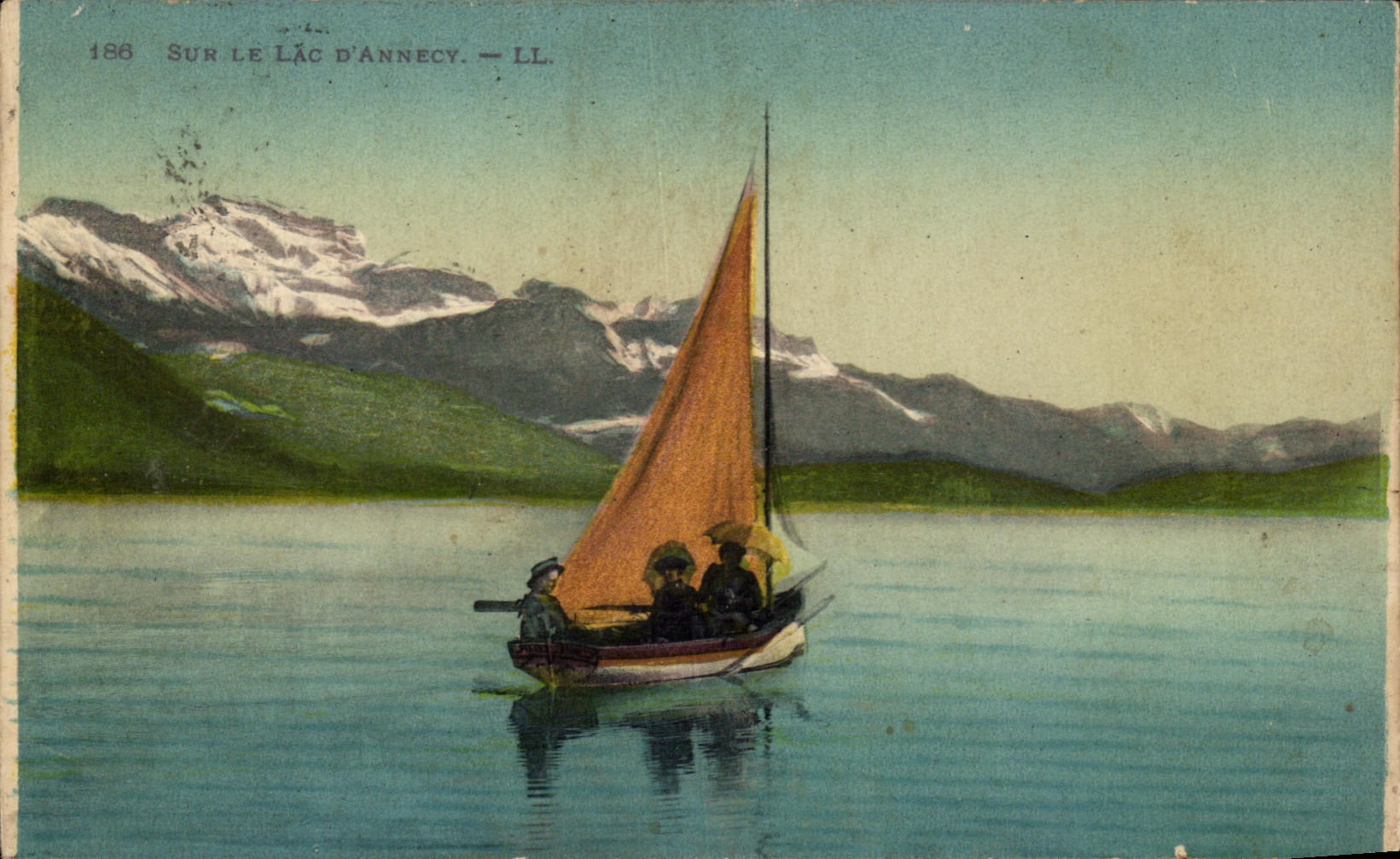 CPA Sur le Lac D'Annecy Bateau
