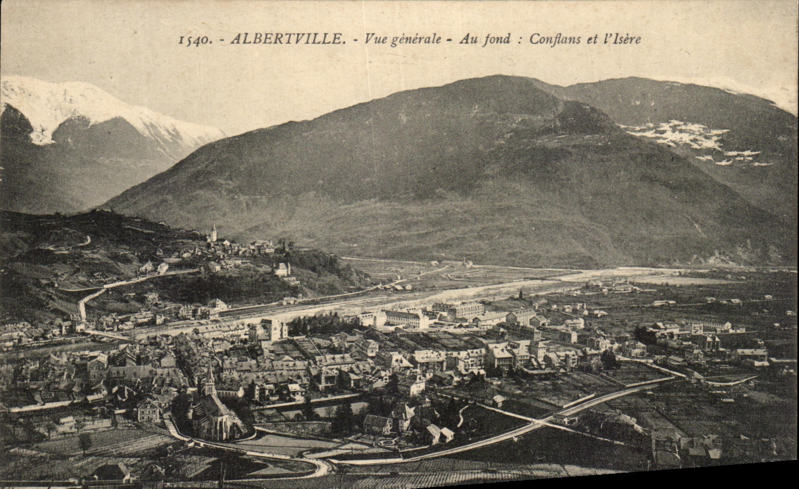CPA Albertville Vue Generale Au Fond Conflans et l'Isere