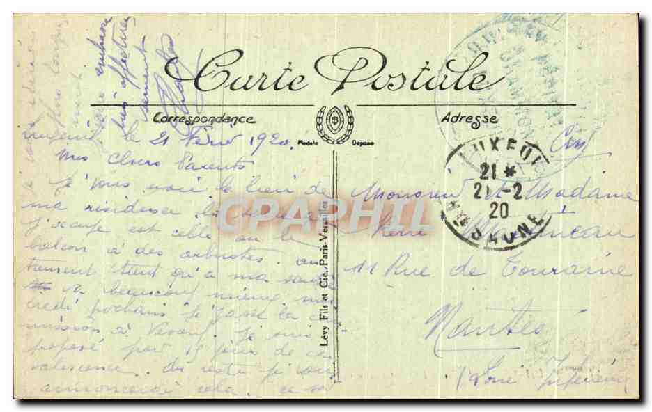 CPA Luxeuil Les Bains Hotel Grammont  — Verso