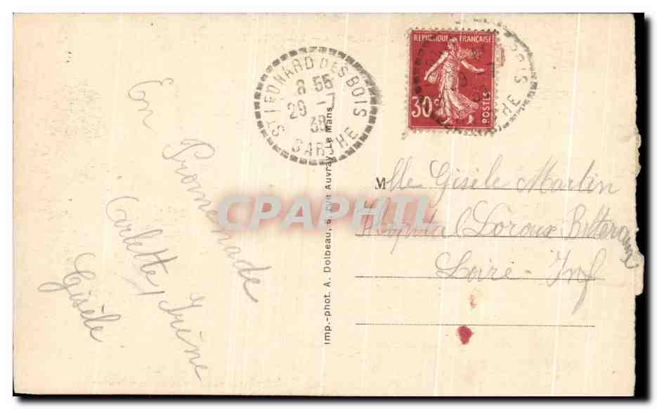 CPA Les Alpes Mancelles Saint Ceneri Le Vieux Pont — Rückseite